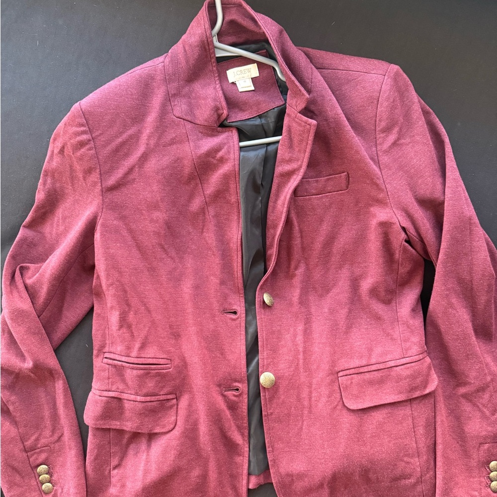 J. Crew Rich Maroon Blazer